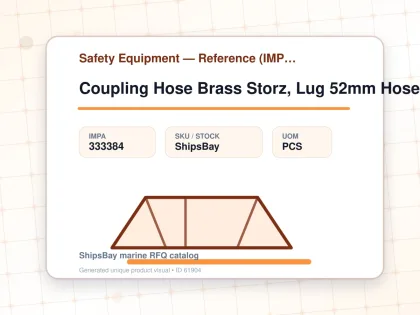 Coupling Hose Brass Storz, Lug 52mm Hose End 25mm - Safety Equipment — Reference (IMPA) - IMPA 333384 - UOM PCS