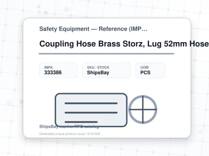 Coupling Hose Brass Storz, Lug 52mm Hose End 38mm - Safety Equipment — Reference (IMPA) - IMPA 333386 - UOM PCS