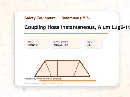 Coupling Hose Instantaneous, Alum Lug2-1/2" Hose End 63mm - Safety Equipment — Reference (IMPA) - IMPA 333233 - UOM PRS
