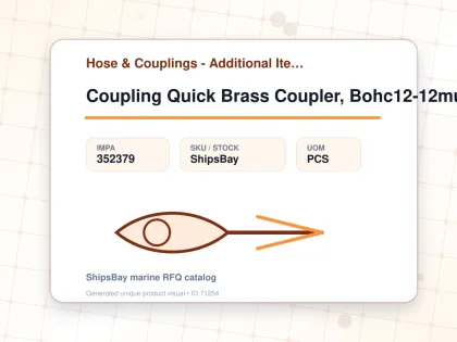 Coupling Quick Brass Coupler, Bohc12-12mu Male Rc3/4 Novalve - Hose & Couplings - Additional Items - IMPA 352379 - UOM PCS