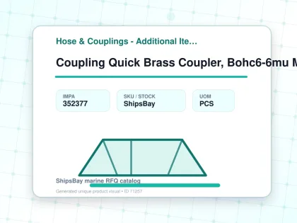 Coupling Quick Brass Coupler, Bohc6-6mu Male Rc3/8 No Valve - Hose & Couplings - Additional Items - IMPA 352377 - UOM PCS