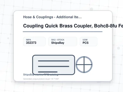 Coupling Quick Brass Coupler, Bohc8-8fu Female Rc1/2 Novalve - Hose & Couplings - Additional Items - IMPA 352373 - UOM PCS