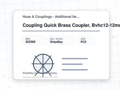 Coupling Quick Brass Coupler, Bvhc12-12mu Male Rc3/4 W/valve - Hose & Couplings - Additional Items - IMPA 352369 - UOM PCS