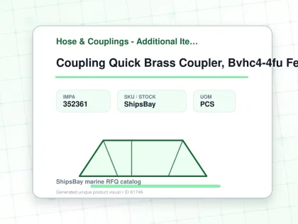 Coupling Quick Brass Coupler, Bvhc4-4fu Female Rc1/4 W/valve - Hose & Couplings - Additional Items - IMPA 352361 - UOM PCS
