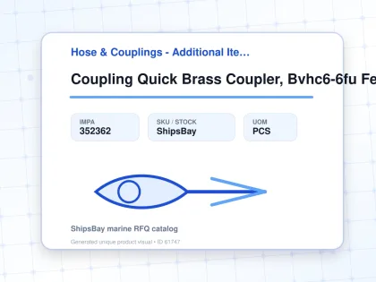 Coupling Quick Brass Coupler, Bvhc6-6fu Female Rc3/8 W/valve - Hose & Couplings - Additional Items - IMPA 352362 - UOM PCS