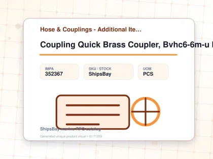 Coupling Quick Brass Coupler, Bvhc6-6m-u Male Rc3/8 W/valve - Hose & Couplings - Additional Items - IMPA 352367 - UOM PCS