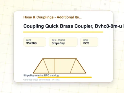 Coupling Quick Brass Coupler, Bvhc8-8m-u Male Rc1/2 W/valve - Hose & Couplings - Additional Items - IMPA 352368 - UOM PCS