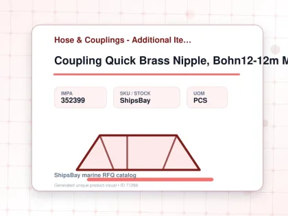 Coupling Quick Brass Nipple, Bohn12-12m Male Rc3/4 No Valve - Hose & Couplings - Additional Items - IMPA 352399 - UOM PCS