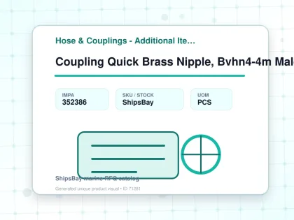 Coupling Quick Brass Nipple, Bvhn4-4m Male Rc1/4 W/valve - Hose & Couplings - Additional Items - IMPA 352386 - UOM PCS