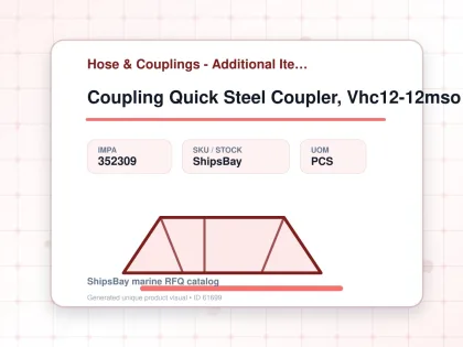 Coupling Quick Steel Coupler, Vhc12-12mso Male Rc3/4 W/valve - Hose & Couplings - Additional Items - IMPA 352309 - UOM PCS