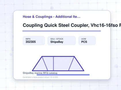 Coupling Quick Steel Coupler, Vhc16-16fso Female Rc1 W/valve - Hose & Couplings - Additional Items - IMPA 352305 - UOM PCS