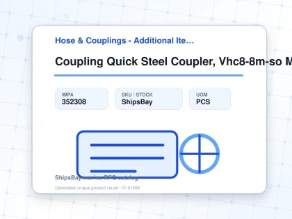 Coupling Quick Steel Coupler, Vhc8-8m-so Male Rc1/2 W/valve - Hose & Couplings - Additional Items - IMPA 352308 - UOM PCS