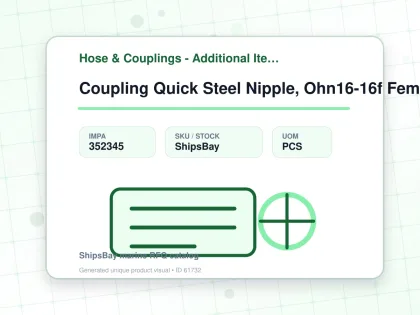 Coupling Quick Steel Nipple, Ohn16-16f Female Rc1 No Valve - Hose & Couplings - Additional Items - IMPA 352345 - UOM PCS