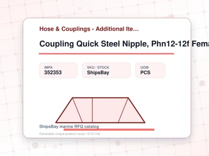 Coupling Quick Steel Nipple, Phn12-12f Female Rc3/4 Phvalve - Hose & Couplings - Additional Items - IMPA 352353 - UOM PCS