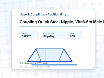 Coupling Quick Steel Nipple, Vhn6-6m Male Rc3/8 W/valve - Hose & Couplings - Additional Items - IMPA 352337 - UOM PCS