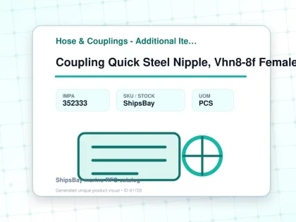 Coupling Quick Steel Nipple, Vhn8-8f Female Rc1/2 W/valve - Hose & Couplings - Additional Items - IMPA 352333 - UOM PCS