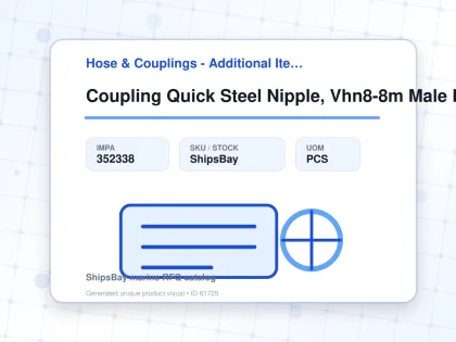 Coupling Quick Steel Nipple, Vhn8-8m Male Rc1/2 W/valve - Hose & Couplings - Additional Items - IMPA 352338 - UOM PCS