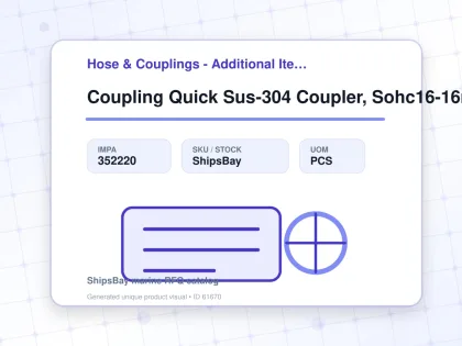 Coupling Quick Sus-304 Coupler, Sohc16-16m-u Male Rc1 No Valve - Hose & Couplings - Additional Items - IMPA 352220 - UOM PCS