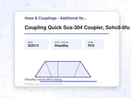 Coupling Quick Sus-304 Coupler, Sohc8-8fu Female Rc1/2 Novalve - Hose & Couplings - Additional Items - IMPA 352213 - UOM PCS