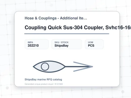 Coupling Quick Sus-304 Coupler, Svhc16-16m-u Male Rc1 W/valve - Hose & Couplings - Additional Items - IMPA 352210 - UOM PCS