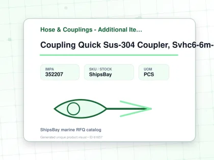 Coupling Quick Sus-304 Coupler, Svhc6-6m-u Male Rc3/8 W/valve - Hose & Couplings - Additional Items - IMPA 352207 - UOM PCS