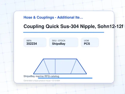 Coupling Quick Sus-304 Nipple, Sohn12-12f Female 3/4 No Valve - Hose & Couplings - Additional Items - IMPA 352234 - UOM PCS