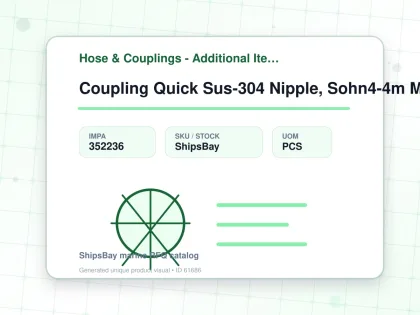Coupling Quick Sus-304 Nipple, Sohn4-4m Male Rc1/4 No Valve - Hose & Couplings - Additional Items - IMPA 352236 - UOM PCS