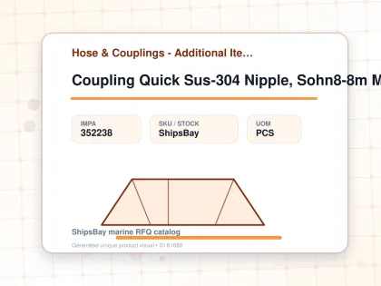 Coupling Quick Sus-304 Nipple, Sohn8-8m Male Rc1/2 No Valve - Hose & Couplings - Additional Items - IMPA 352238 - UOM PCS