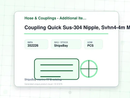 Coupling Quick Sus-304 Nipple, Svhn4-4m Male Rc1/4 W/valve - Hose & Couplings - Additional Items - IMPA 352226 - UOM PCS