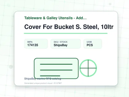 Cover For Bucket S. Steel, 10ltr - Tableware & Galley Utensils - Additional Items - IMPA 174135 - UOM PCS