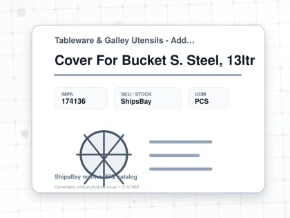 Cover For Bucket S. Steel, 13ltr - Tableware & Galley Utensils - Additional Items - IMPA 174136 - UOM PCS
