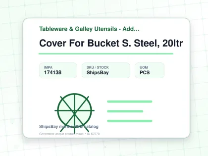 Cover For Bucket S. Steel, 20ltr - Tableware & Galley Utensils - Additional Items - IMPA 174138 - UOM PCS