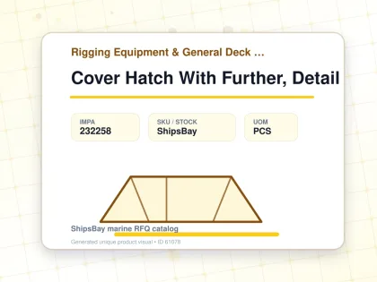 Cover Hatch With Further, Detail - Rigging Equipment & General Deck Items - Additional Items - IMPA 232258 - UOM PCS