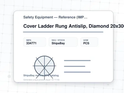 Cover Ladder Rung Antislip, Diamond 20x300mm Yellow Fine - Safety Equipment — Reference (IMPA) - IMPA 334771 - UOM PCS