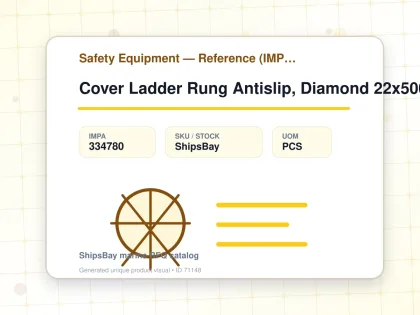 Cover Ladder Rung Antislip, Diamond 22x500mm Yellow Fine - Safety Equipment — Reference (IMPA) - IMPA 334780 - UOM PCS