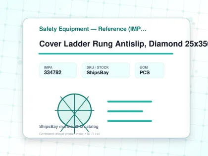 Cover Ladder Rung Antislip, Diamond 25x350mm Yellow Fine - Safety Equipment — Reference (IMPA) - IMPA 334782 - UOM PCS