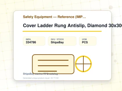 Cover Ladder Rung Antislip, Diamond 30x300mm Yellow Fine - Safety Equipment — Reference (IMPA) - IMPA 334786 - UOM PCS