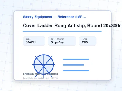 Cover Ladder Rung Antislip, Round 20x300mm Yellow Fine - Safety Equipment — Reference (IMPA) - IMPA 334721 - UOM PCS