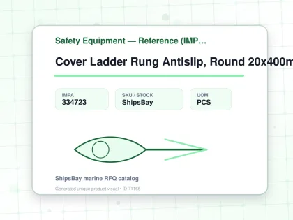 Cover Ladder Rung Antislip, Round 20x400mm Yellow Fine - Safety Equipment — Reference (IMPA) - IMPA 334723 - UOM PCS