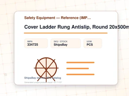 Cover Ladder Rung Antislip, Round 20x500mm Yellow Fine - Safety Equipment — Reference (IMPA) - IMPA 334725 - UOM PCS