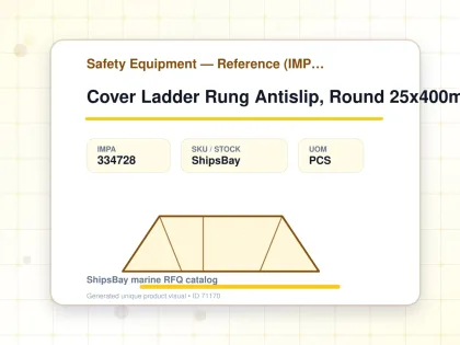Cover Ladder Rung Antislip, Round 25x400mm Yellow Fine - Safety Equipment — Reference (IMPA) - IMPA 334728 - UOM PCS