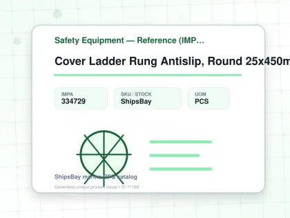 Cover Ladder Rung Antislip, Round 25x450mm Yellow Fine - Safety Equipment — Reference (IMPA) - IMPA 334729 - UOM PCS