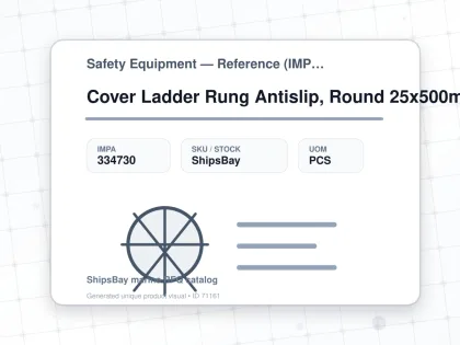 Cover Ladder Rung Antislip, Round 25x500mm Yellow Fine - Safety Equipment — Reference (IMPA) - IMPA 334730 - UOM PCS
