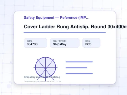 Cover Ladder Rung Antislip, Round 30x400mm Yellow Fine - Safety Equipment — Reference (IMPA) - IMPA 334733 - UOM PCS
