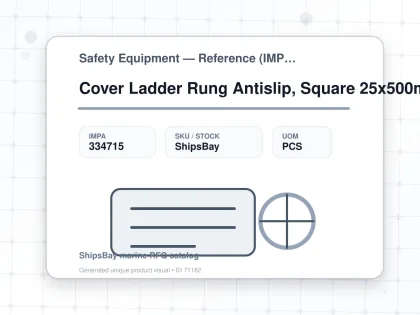 Cover Ladder Rung Antislip, Square 25x500mm Yellow Fine - Safety Equipment — Reference (IMPA) - IMPA 334715 - UOM PCS
