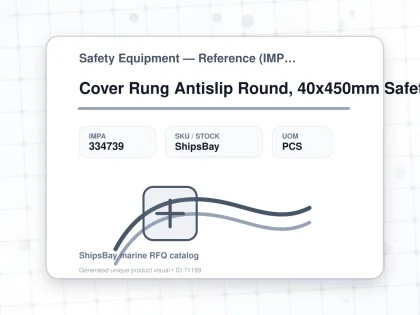 Cover Rung Antislip Round, 40x450mm Safety Yellow Fine - Safety Equipment — Reference (IMPA) - IMPA 334739 - UOM PCS