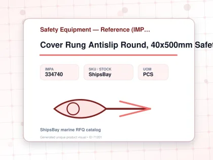 Cover Rung Antislip Round, 40x500mm Safety Yellow Fine - Safety Equipment — Reference (IMPA) - IMPA 334740 - UOM PCS