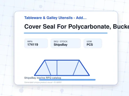 Cover Seal For Polycarbonate, Bucket - Tableware & Galley Utensils - Additional Items - IMPA 174119 - UOM PCS