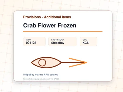Crab Flower Frozen - Provisions - Additional Items - IMPA 001124 - UOM KGS