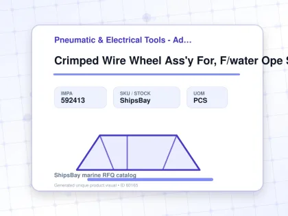 Crimped Wire Wheel Ass'y For, F/water Ope Scalemachine 200mm - Pneumatic & Electrical Tools - Additional Items - IMPA 592413 - UOM PCS